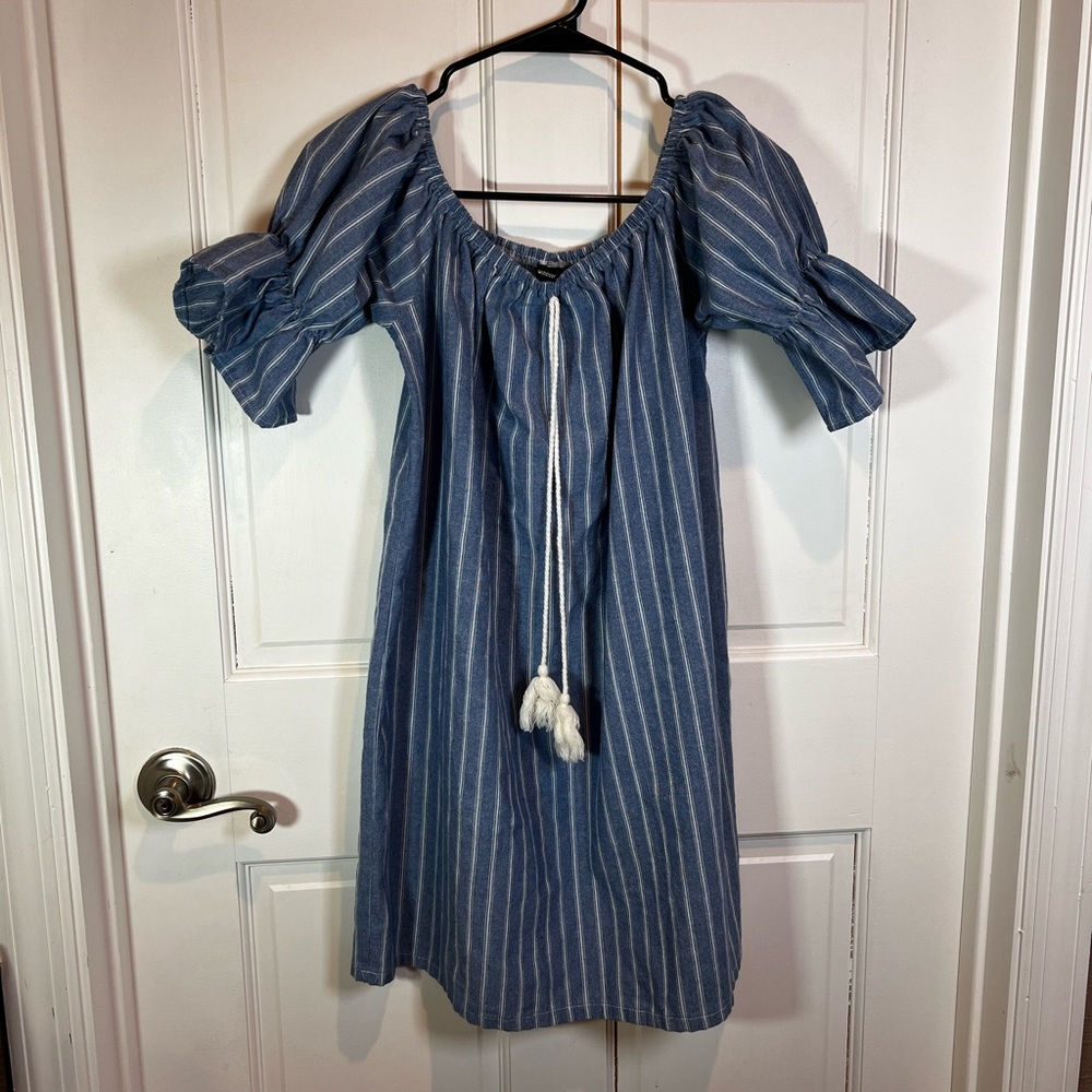Windsor Blue and White Stripes Cotton Dress size XS-S